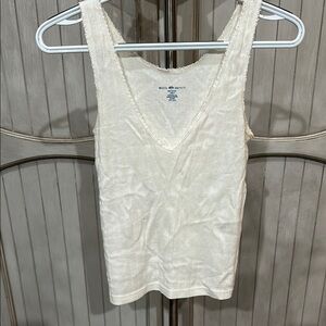 Brandy Melville Cream Fitted Tank Top